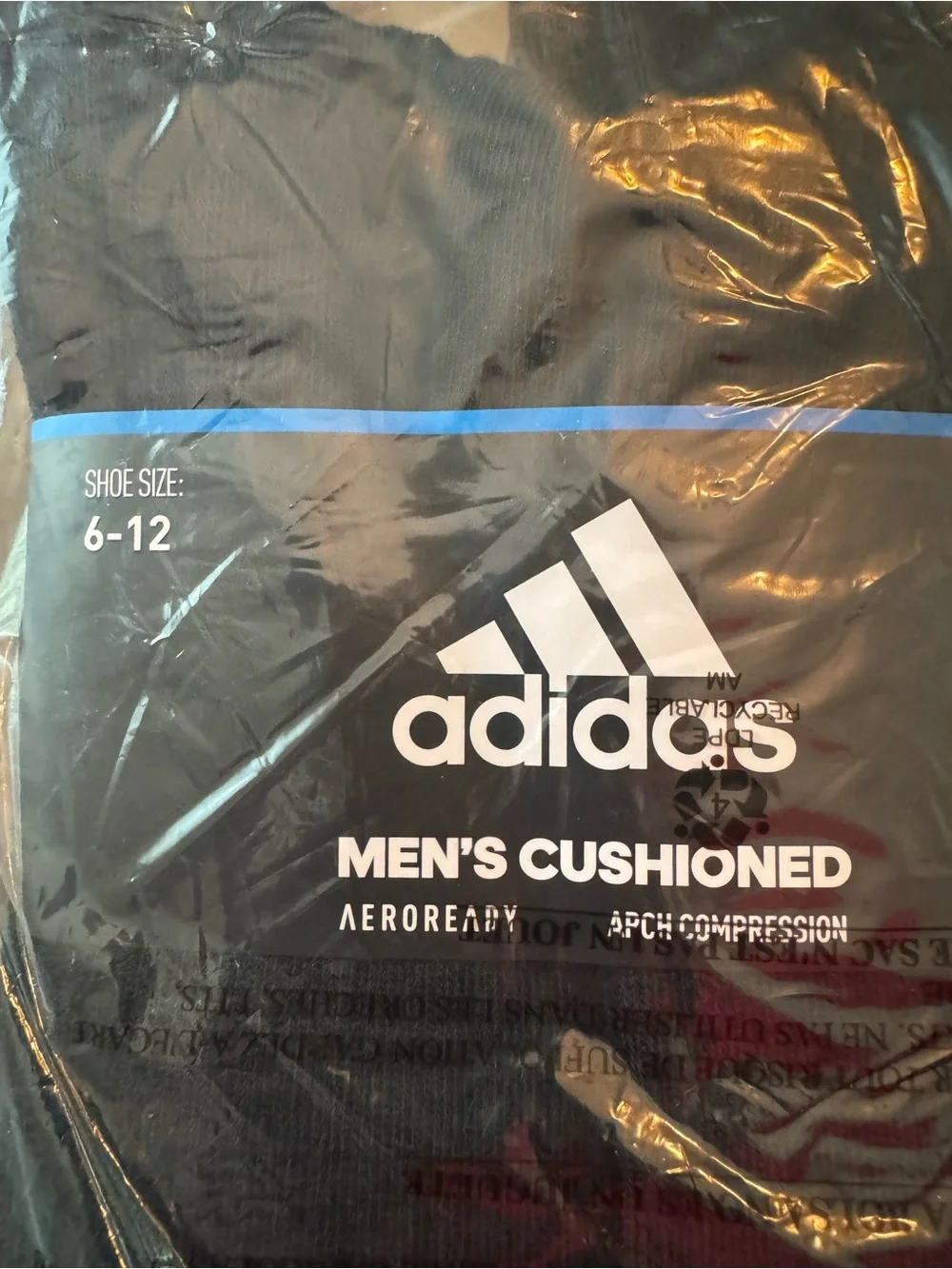 Adidas Men's Cushions Crew Socks - 6 Pack & Goodfellow Crew Socks Bundle